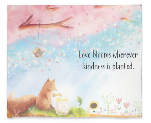 Plush Fleece Blanket 50 x 60 - Love Blooms